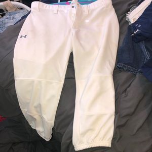 White under armour softball pants
